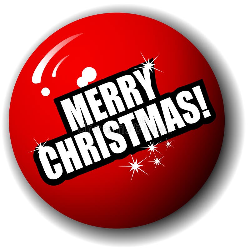 Merry Christmas Special 3-D Sphere Vector royalty free illustration