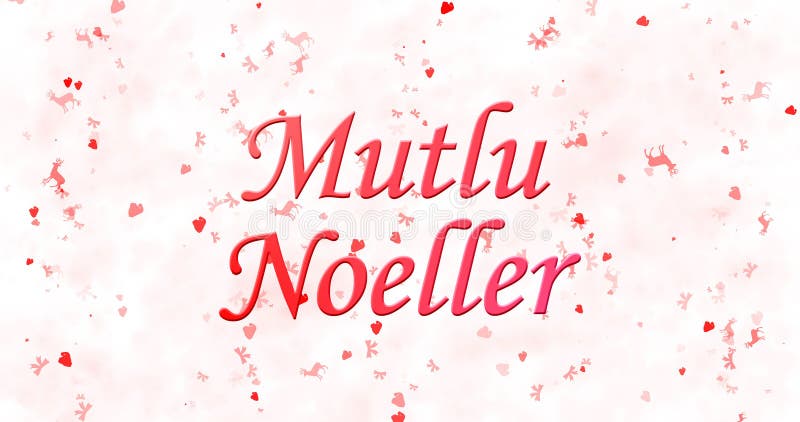 Merry Christmas Text in Turkish Mutlu Noeller on White Backgro Stock ...