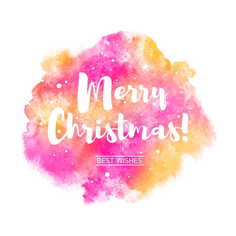 Merry Christmas watercolor vector greeting card vector illustration Merry Christmas watercolor vector greeting card vector illustration