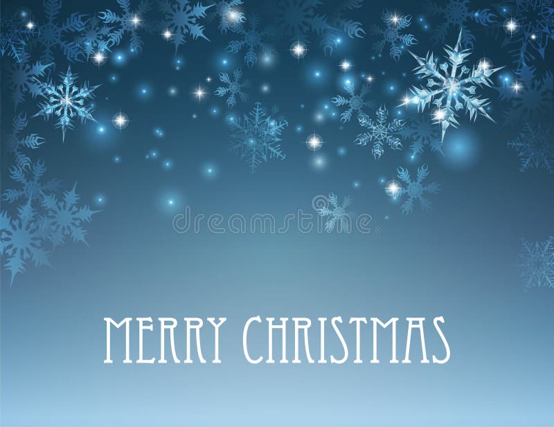 A Merry Christmas winter snowflake background