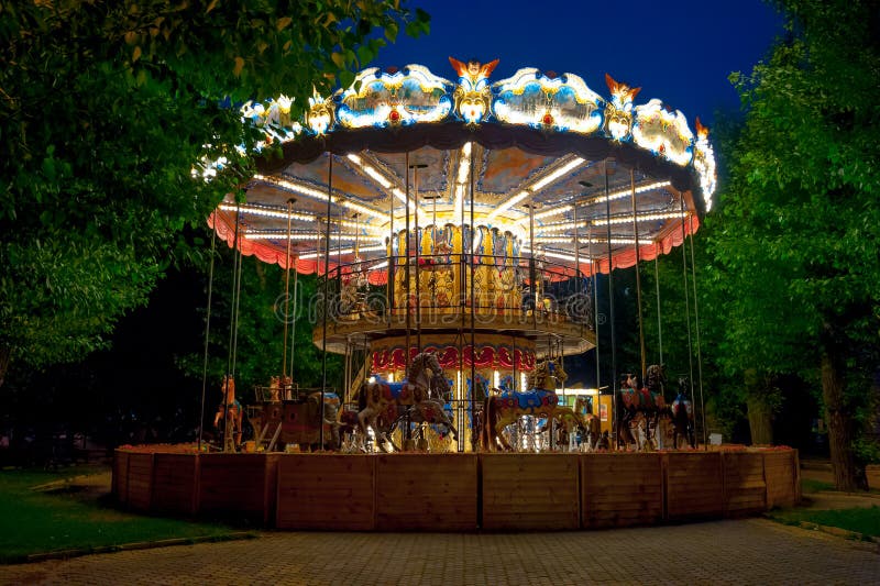 Merry-go-round carousel stock photography
