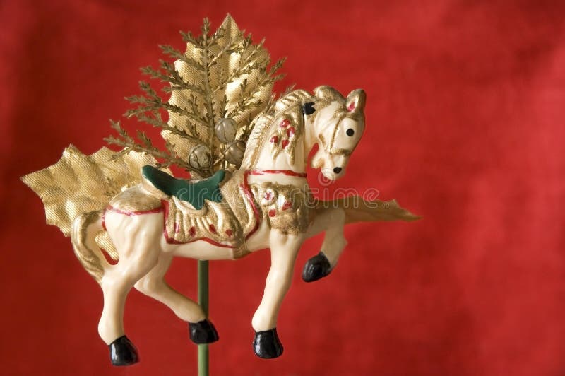 Merry-go-round christmas ornament horse