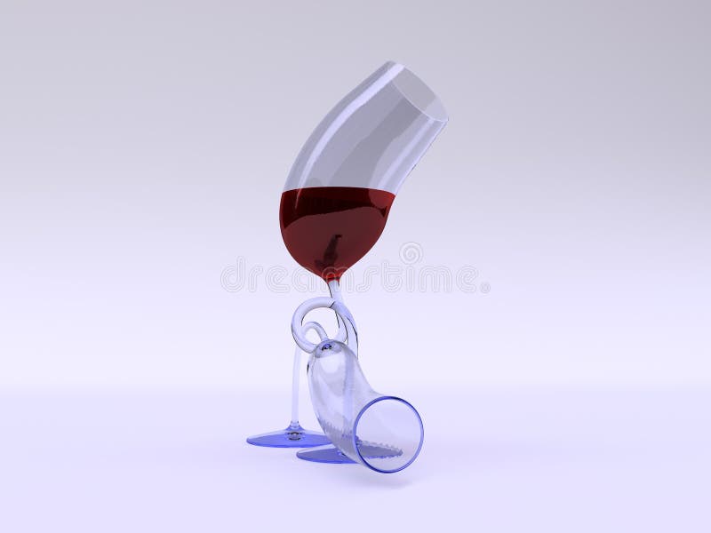 Merry two wine glasses