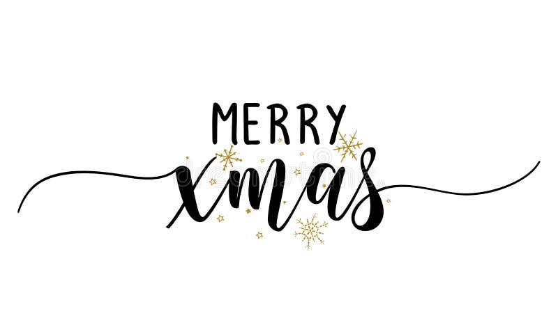 Merry xmas christmas inspirationshristmas vackra, handskrivet citat stock illustrationer