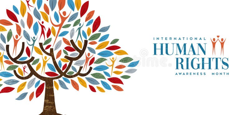 Mes internacional de los derechos humanos del árbol de la gente