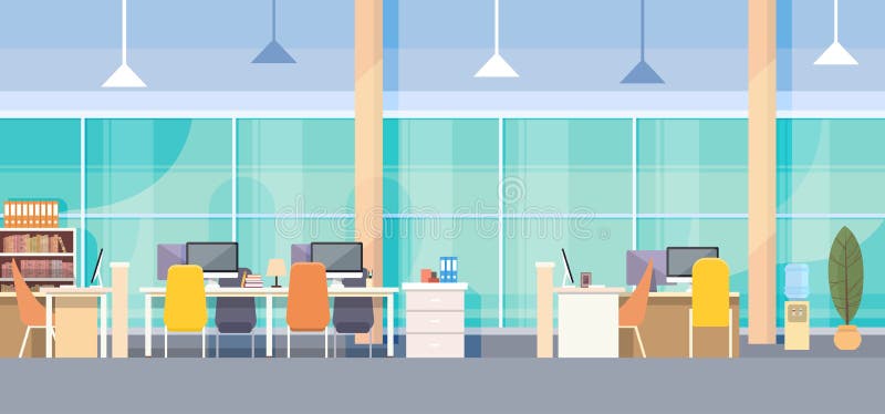 Mesa interior do local de trabalho do escritório moderno ilustração royalty free Mesa interior do local de trabalho do escritório moderno ilustração royalty free