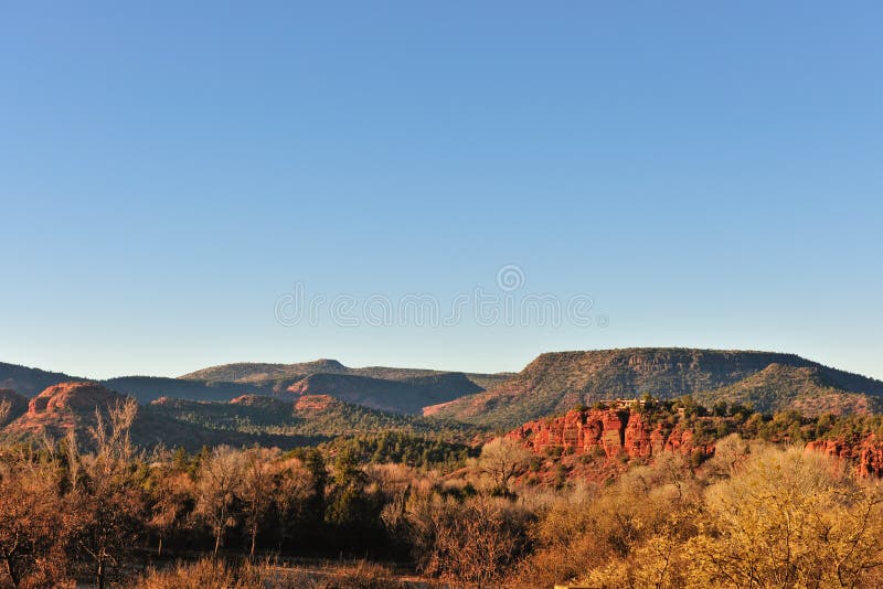 Mesa rock formations Arizona royalty free stock photo