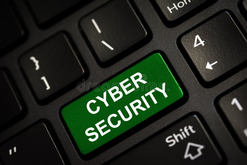 Mesaj pe cheia verde de intrare. concept de securitate informatică royalty free stock image