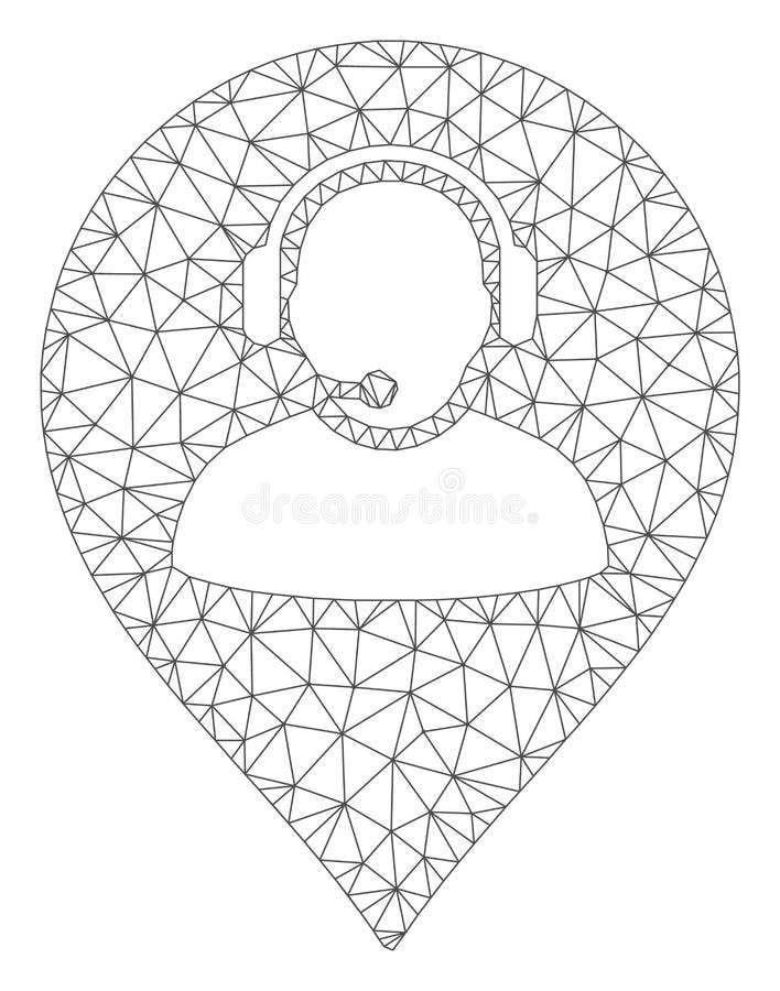 Call Center Marker Polygonal Frame Vector Mesh Illustration vector illustration Call Center Marker Polygonal Frame Vector Mesh Illustration vector illustration