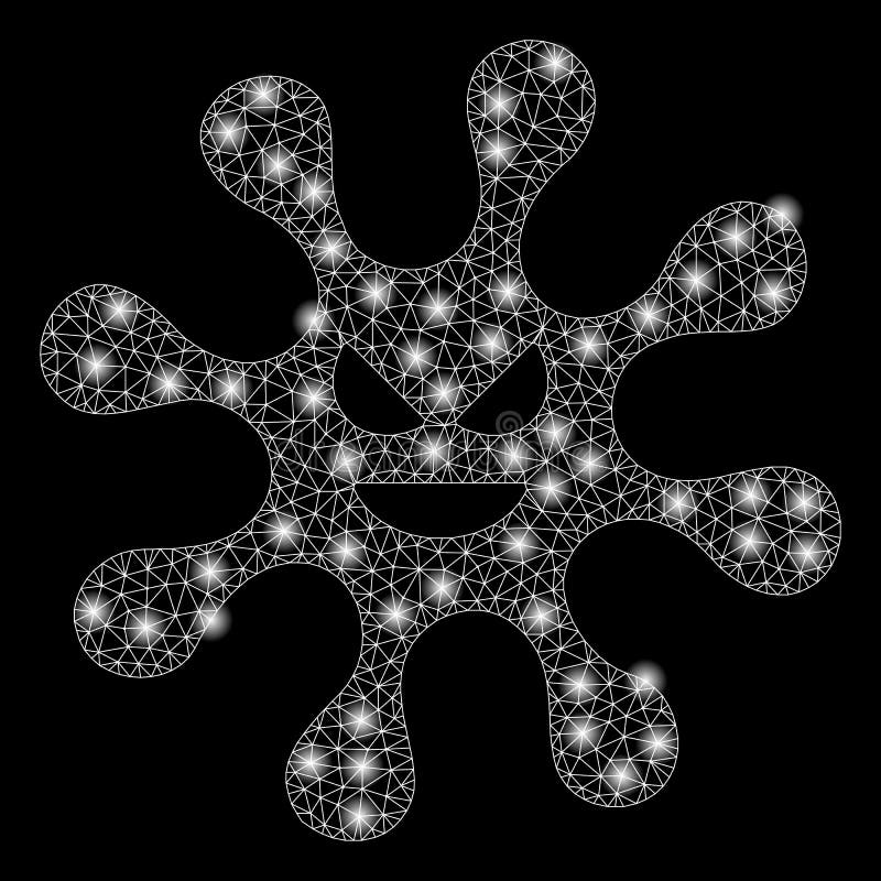 Mesh Carcass Bacteria intelligent avec des taches de fusée illustration libre de droits Mesh Carcass Bacteria intelligent avec des taches de fusée illustration libre de droits