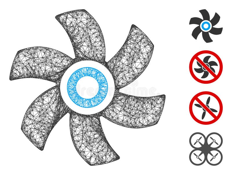 Rotor Web Vector Mesh Illustration stock illustration