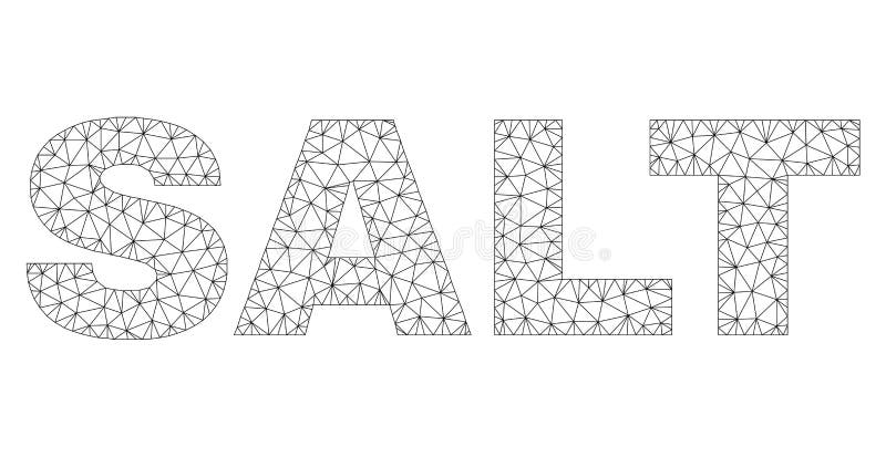 Polygonal Mesh SALT Text Label royalty free illustration