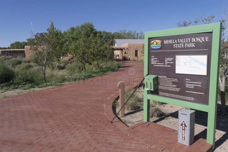 Mesilla Valley Bosque entrance.