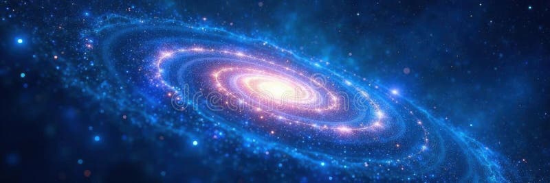 Mesmerisierende blaue Galaxie wirbelt kosmische Staubsternhaufen Himmelssternhaufen lizenzfreie abbildung
