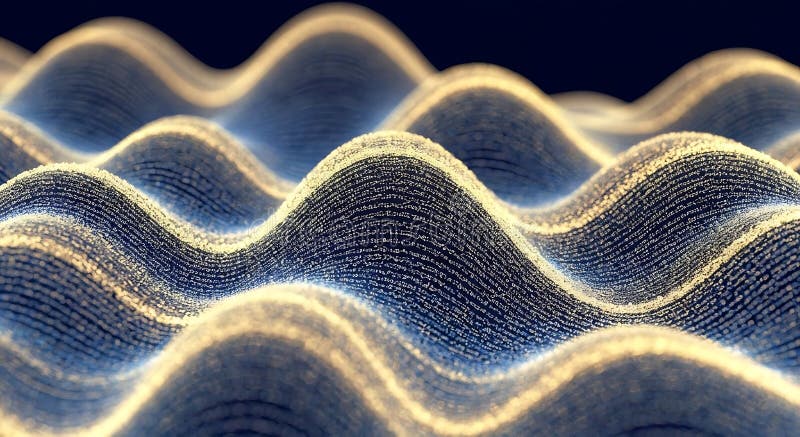 Abstract Luminous Particle Waveform vector illustration