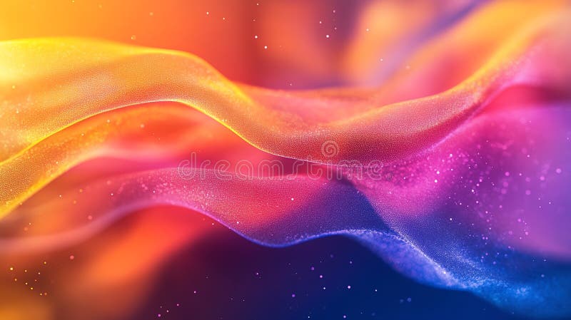 Abstract waves of flowing iridescent color creating depth and ethereal beauty vector illustration