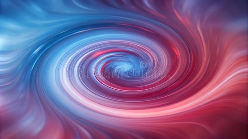 O imagine abstractă fascinantă, cu un vârtej de culoare albastră și roșie care simbolizează schimbarea de fluiditate a mișcării en royalty free illustration