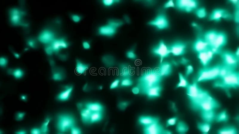 Abstract Green Glowing Particles Floating in Dark Space Background royalty free illustration