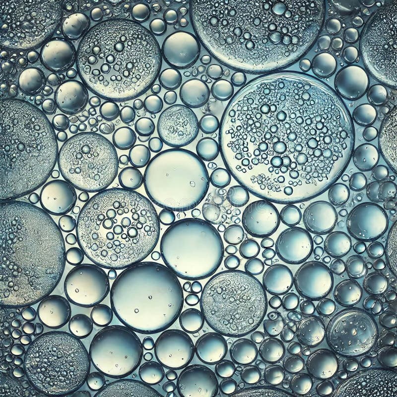 A mesmerizing display of circular liquid formations stock illustration