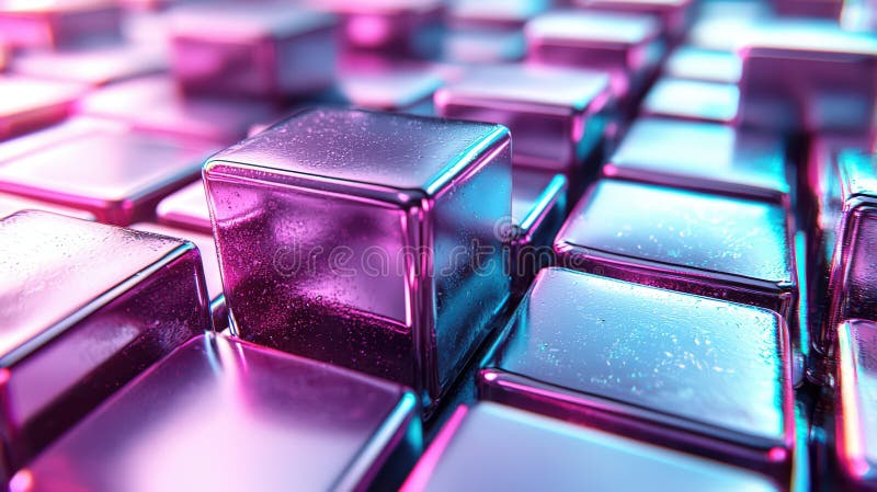 Shiny Cube Grid stock illustration