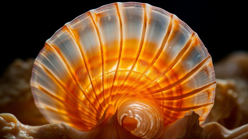 A mesmerizing hyper zoomed in view of a seashell vector illustration