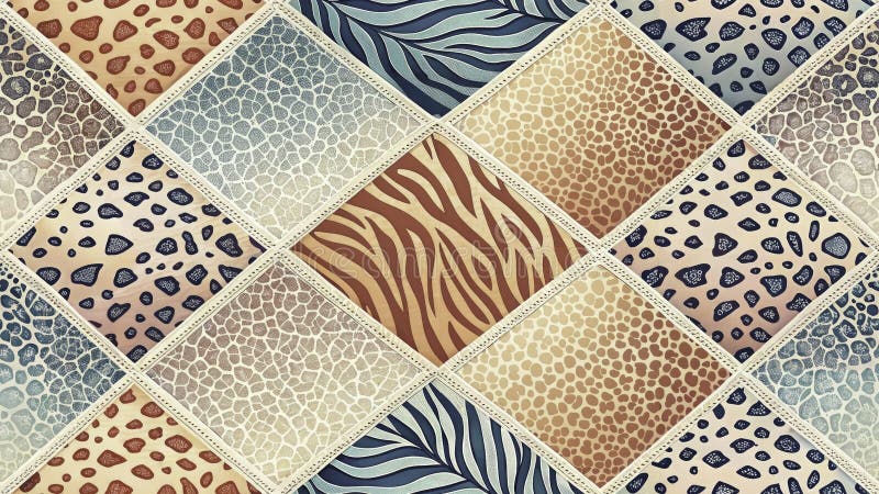 A Mesmerizing 8K Surreal Leopard Patchwork Gradient Background A Dreamlike Fusion of Abstract Art Texture and Fantasy royalty free illustration