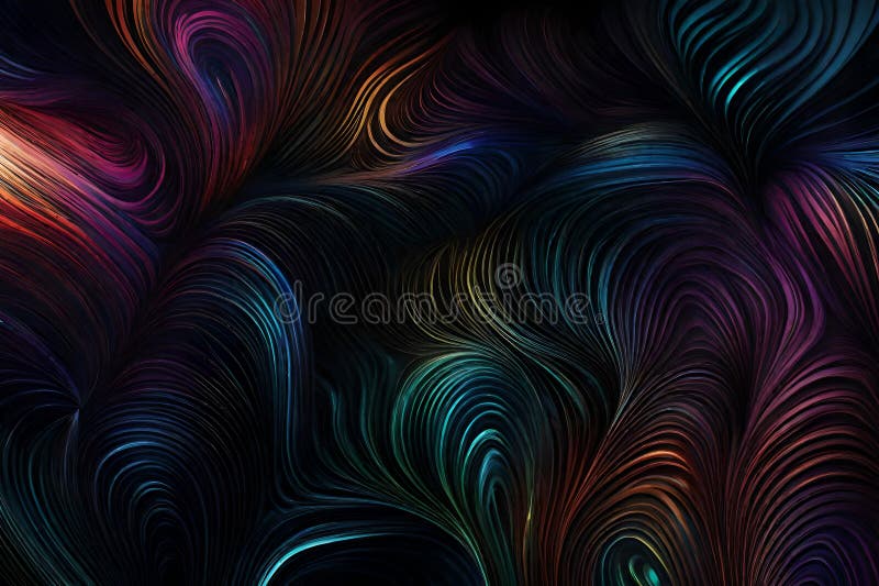 A mesmerizing mixture of RGB colors spiraling and blending together against a dark background. Abstract art showcasing dynamic vector illustration
