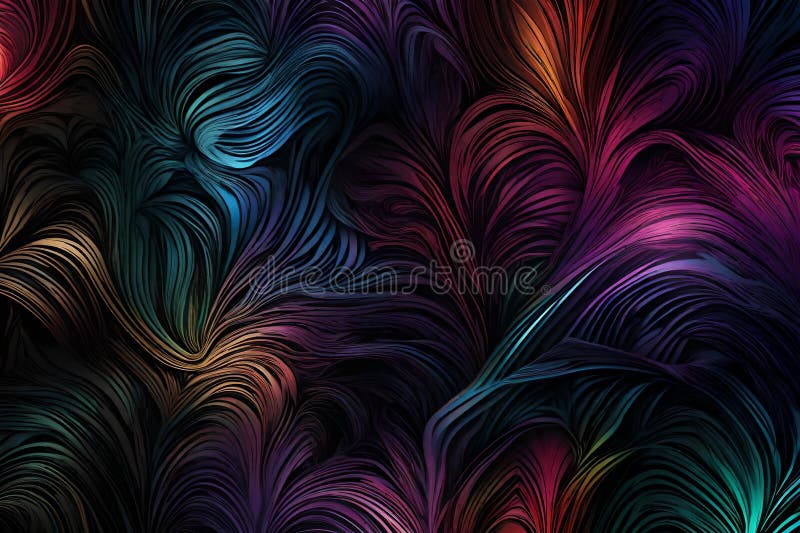 A mesmerizing mixture of RGB colors swirling and merging over a dark background. Abstract art featuring vibrant hues in dynamic vector illustration