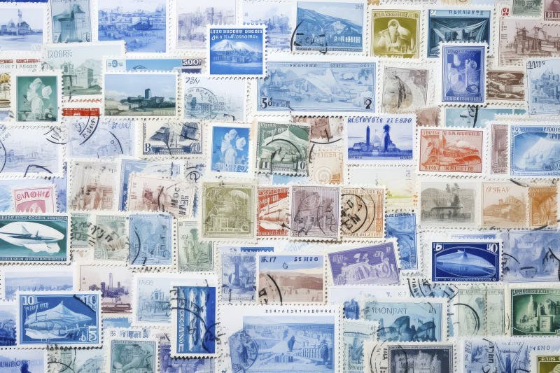 Stamp Collector s Dream stock illustration. Illustration of mosaic