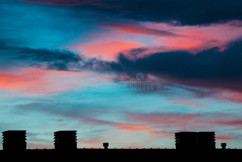 Mesmerizing scenery of colorful sky during twilights -perfect wallpaper or background royalty free stock photos