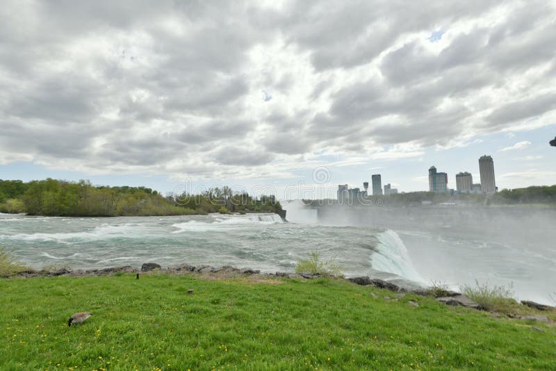 Mesmerizing scenery of Niagara Falls on the US and Canada border royalty free stock photo