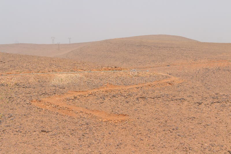 Mesmerizing scenery of the rocky mountainous desert in Morocco stock photography
