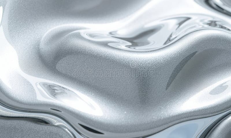 Mesmerizing silver liquid texture flows gracefully, showcasing smooth, reflective surfaces that create elegant and dynamic visual vector illustration