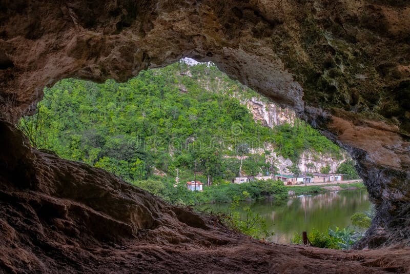 Mesmerizing view of Cueva del Indio, Cuba royalty free stock photos