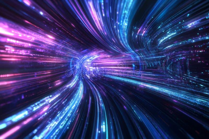 A mesmerizing visualization of quantum energy fields, forming intricate patterns of glowing royalty free stock photos
