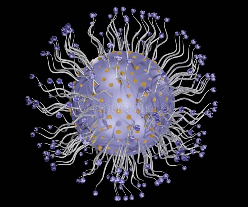 Mesoporous silica nanoparticles for controlled drug release 3d rendering royalty free illustration