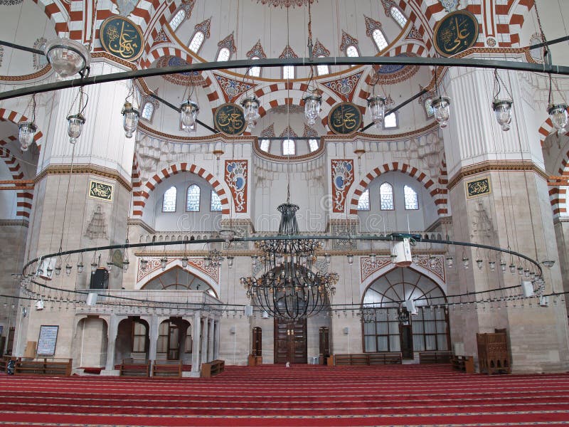 Interior of the Sehzade mosque in Istanbul, Turkey. Interior of the Sehzade mosque in Istanbul, Turkey