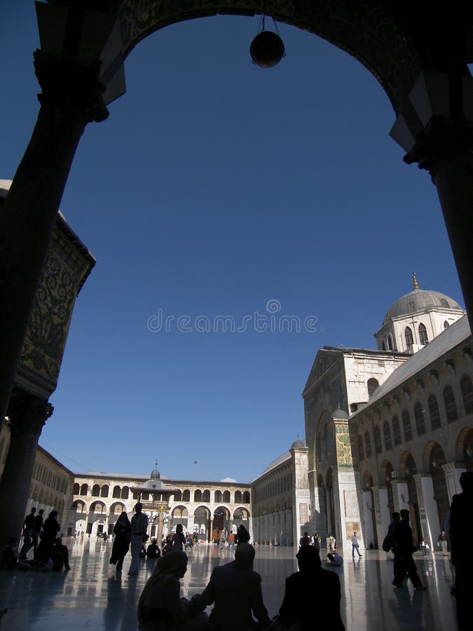 Mesquita de Umayyad em Damasco fotografia de stock Mesquita de Umayyad em Damasco fotografia de stock