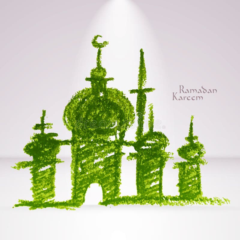 Mesquita dos muçulmanos do pastel do vetor ilustração royalty free Mesquita dos muçulmanos do pastel do vetor ilustração royalty free