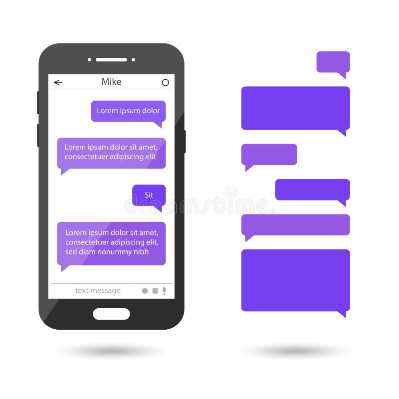 What app has purple chat boxes?