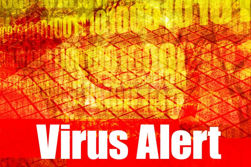 Message D'avertissement Alerte De Virus Illustration Stock