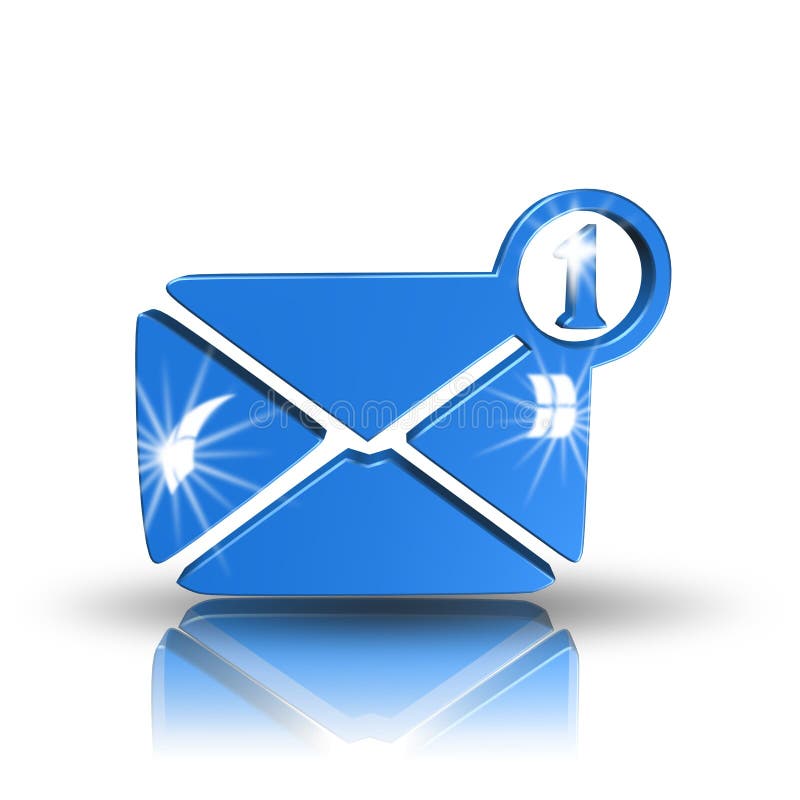 Message,icon,sing,3D illustration stock illustration