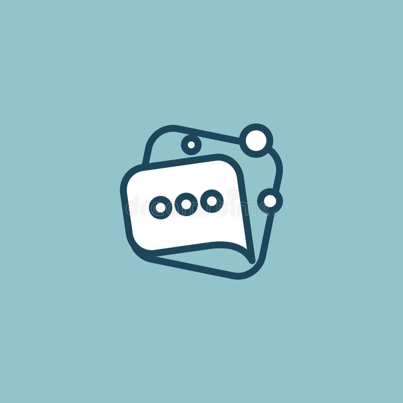 Logo concept of chat, media, soft, dialogue script, popup, spam, profile, software, communication, contact, social network. Suppor stock illustration Logo concept of chat, media, soft, dialogue script, popup, spam, profile, software, communication, contact, social network. Suppor stock illustration