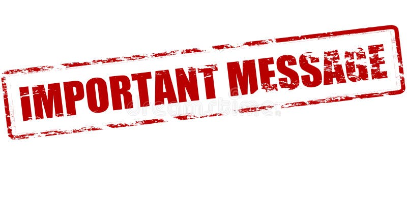 Message important illustration stock. Illustration du signe - 92090234