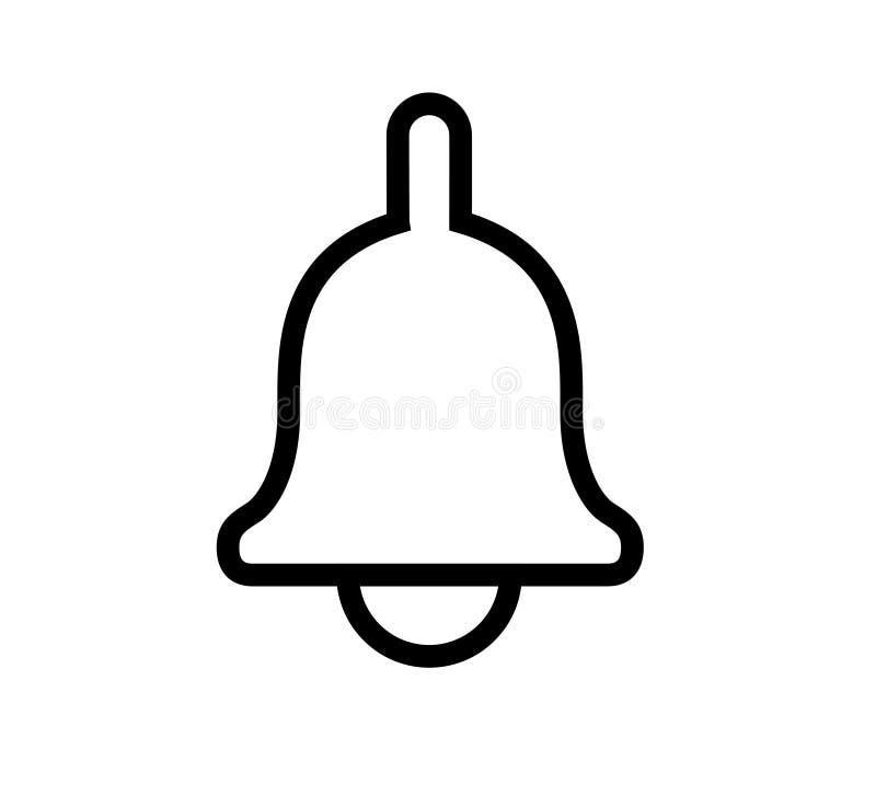 Bell notification message vector line icon vector illustration Bell notification message vector line icon vector illustration