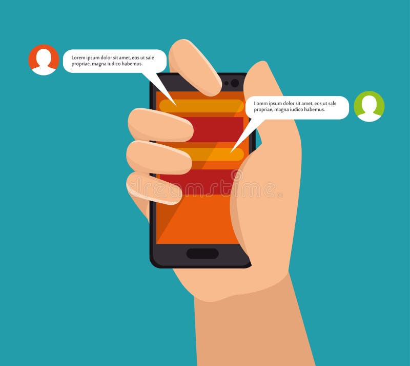 Message phone mobile chat bubble royalty free illustration