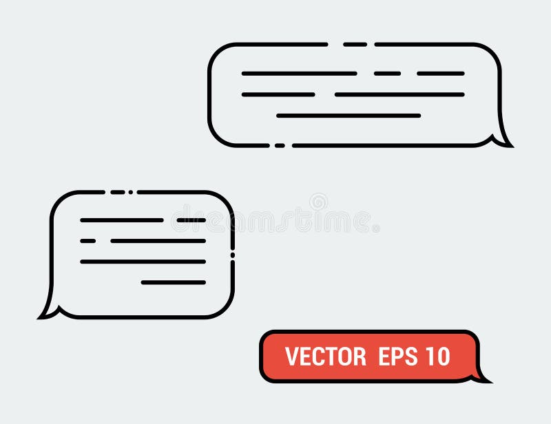 Message - Vector icon. Speech bubble in flat design royalty free illustration