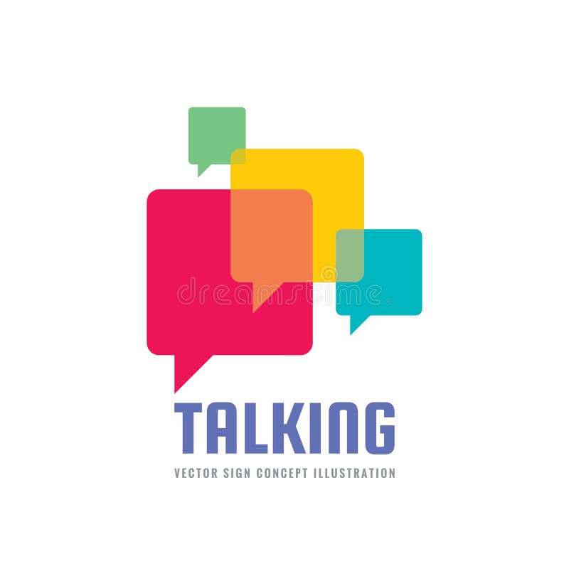 Message - vector logo template concept illustration in flat style. Talking chat creative sign. Social media abstract symbol. royalty free illustration