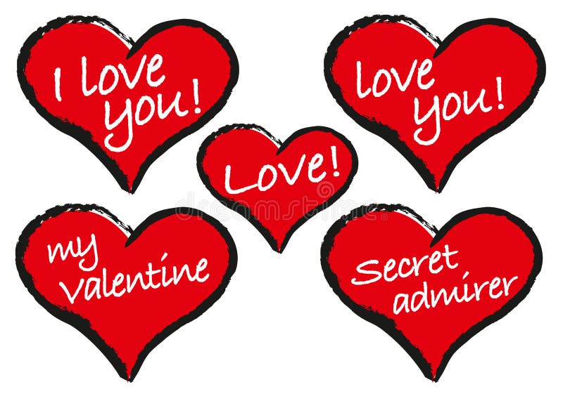 Messaggi del cuore royalty illustrazione gratis Messaggi del cuore royalty illustrazione gratis