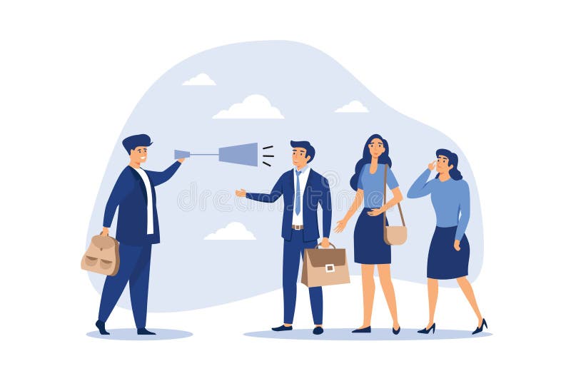 Messaggio chiaro e conciso di comunicazione efficace illustrazione di stock